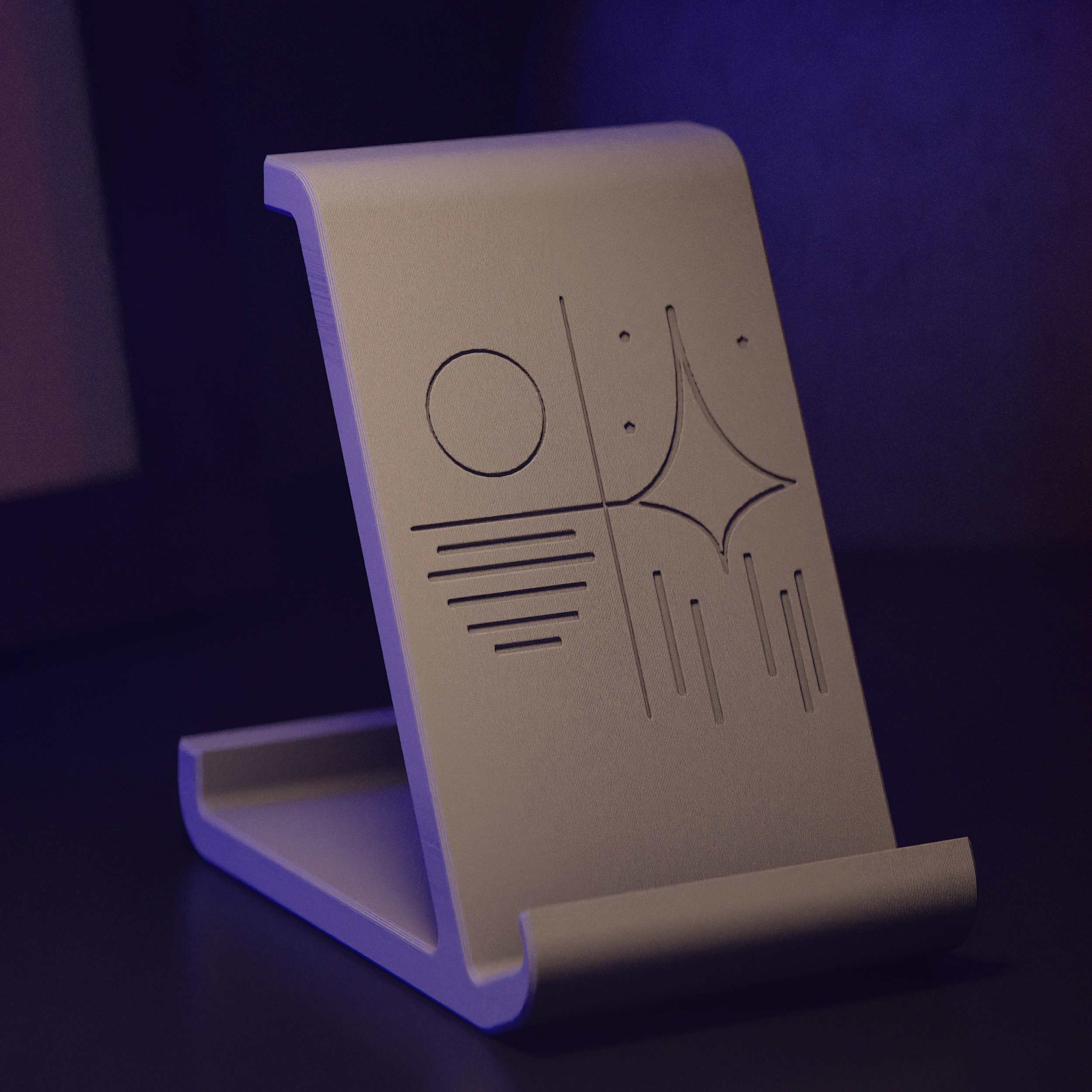 Custom-Phone-Stand-Modeling-Extruding-and-Adding-a-Vector-Design-in-FreeCAD - The Ambient Form