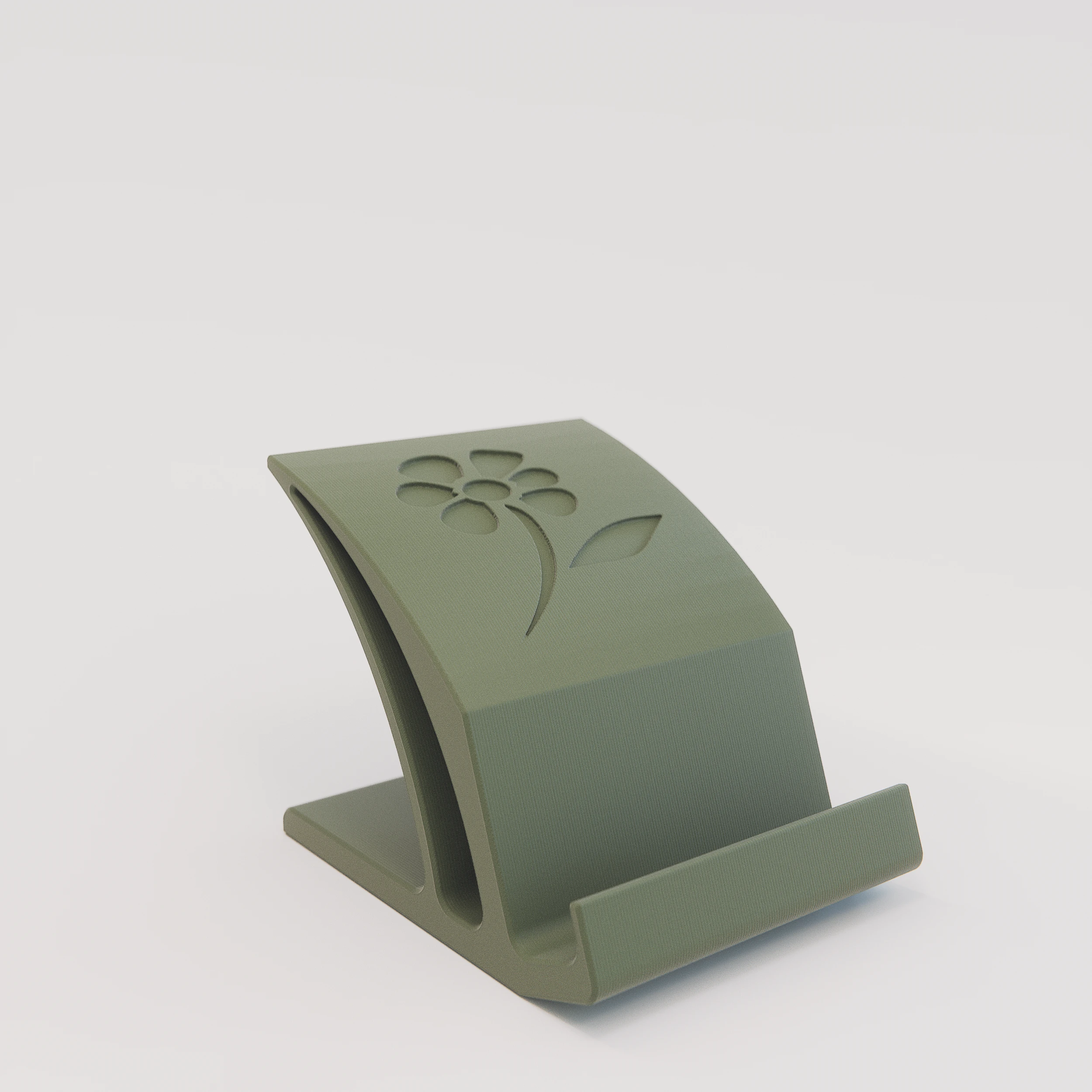 Phone Holder Floral Design - 3D Model | The Ambient Form